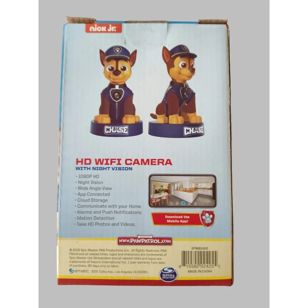 Paw Patrol HD Wifi Camera with Night Vision